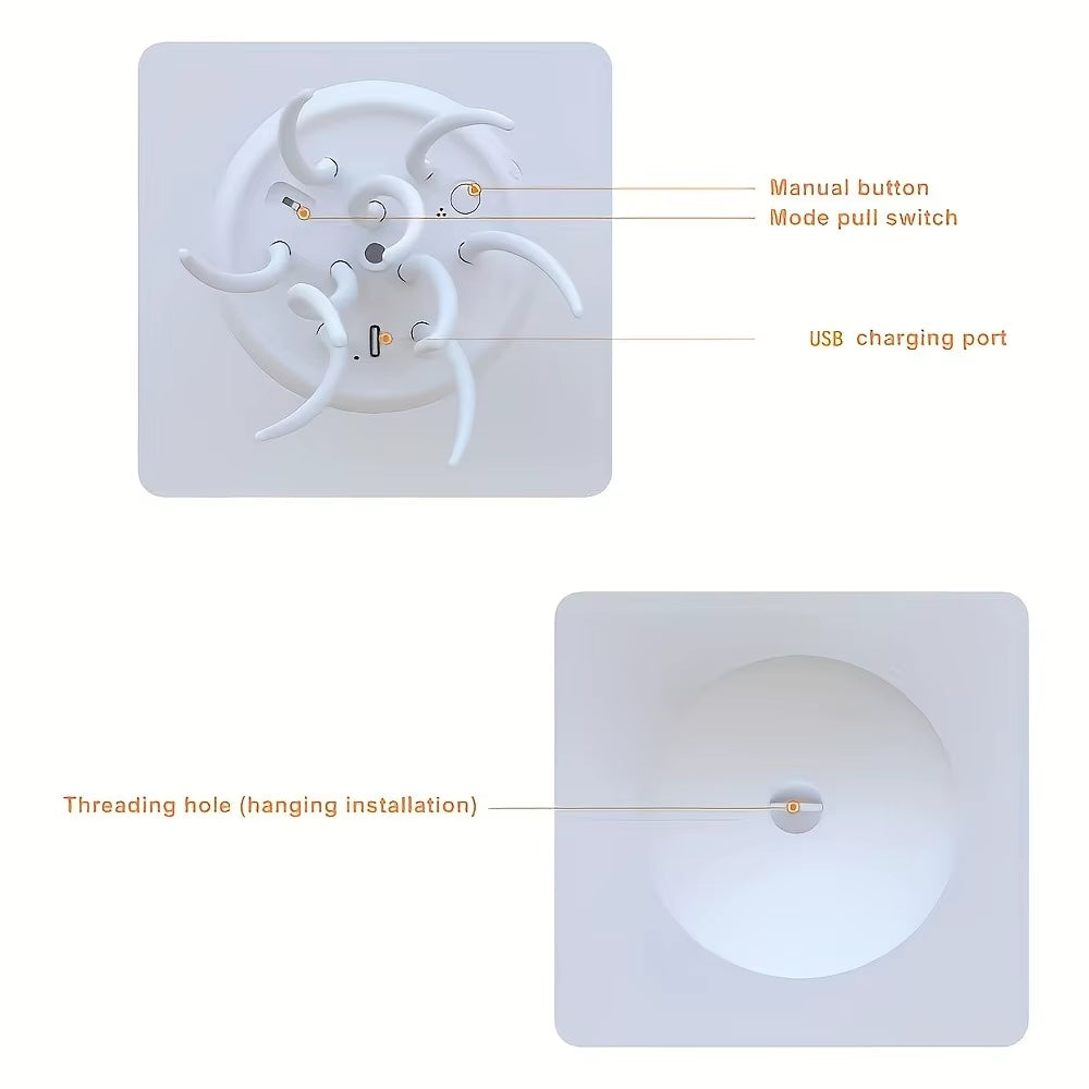 Bionic Jellyfish Night Light,Usb Rechargeable with Voice Control,Dancing Tentacles,5 RGB Gradient,Floating Lamp,Bedroom Decor